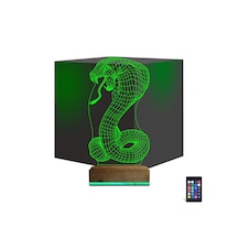 Luvivia Kobra Yılan 3d Lamba - Masa Gece Lambası Şeffaf