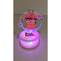 Sevgililer Gününe Özel Sevgili Love Fanus Işıklı Hediyelik Doum Günü Boyut:12cm 8cm