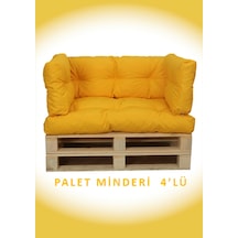 Dış Ve Iç Mekan Palet Bahçe Balkon Havuz Başı Yer Minderi Koltuk Minderi Takımı Sarı Model