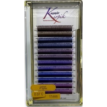 Kaşmir Y 0.07-C 11 MM Renkli Mix Kirpik