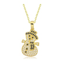 Stillove Gümüş Gold Kardan Adam Kadın Kolye
