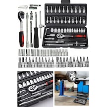Staxx Power CRV46 46 Parça Otomatik Cırcırlı 1/4" Lokma Takımı