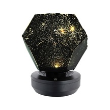 Sarı Işıklı Şarjlı Yıldız Gökyüzü Projektörü - Romantik Stüdyo Odası Dekoratif Gece Lambası