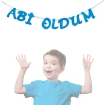 Abi Oldum Simli Eva Uzar Yazı - 80 Cm Mavi