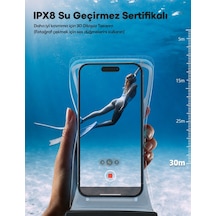 Yüksek Kalite Tüm Telefonlara Uyumlu Yağmur Su Geçirmez Waterproof Deniz Havuz Altı Geçirmez Kılıf Beyaz