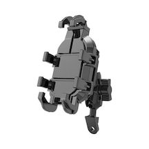 2in1 Motosiklet Scooter Motor Telefon Tutucu Titreşim Emici Güçlü Sarsılmaz Telefon Tutucu Stand Siyah