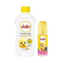Dalin Bebe Yağı 500 Ml + Dalin Bebek Kolonyası Sprey Çiçek Bahçesi 100 Ml