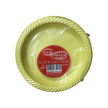 Sarı Plastik Kullan At Tabak 25 Adet 22 Cm