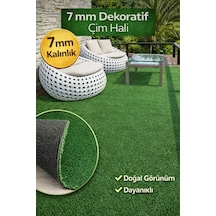 Raschel Carpet Dekoratif Suni Balkon Halısı Bahçe Halısı Çim Halı Yazlık Kilim Yolluk Rc Cımhalı Yeşil 100 x 400