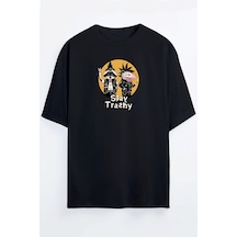 Rakun-sıçan-gelincik Çetesi Baskılı Oversize Unisex T-shirt Staytrashrakun