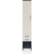Hyperion Dolap 3 Raflı 2 Çekmeceli Tek Askılı 44x44x243 Antra... Antrasit