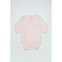 Bistyle Organik Natural Basic Style Kruvaze Uzun Kol Body Bs17102 Pembe