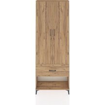 Arges Dolap Tek Raflı Tek Çekmeceli Tek Askılı 88x30x243 Çam-çam Atlas Çam