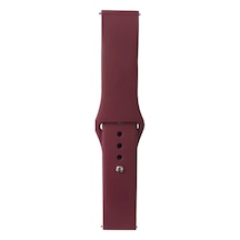 Galaxy Watch Active 2 44mm Band Serisi 20mm Klasik Kordon Silikon Strap Kayış-red Wine