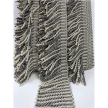 FdayAksesuar Dekoratif Şerit Aksesuar Gri Krem Renkli Bulyon Saçak Püskül FRDY9260