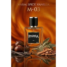 M-03 Strong Man Edp 50 Ml - Kestane & Vanilya Notalı Sıcak Baharatlı Karizmatik Erkek Parfümü Prsm03 Odunsu