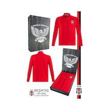 Beşiktaş Lisanslı Fermuarlı Dik Yaka Antrenman Sweat Ahşap Kutulu 001