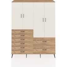Hyperion Gardrop 7 Raflı 8 Çekmeceli 4 Kapaklı 176x44x221 Çam-aytaşı/çam Aytaşı/çam