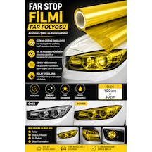 Far Stop Filmi Sarı Far Folyosu 100cm X 30cm Far Çizilme Engelleyici Folyo