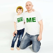 Tshirthane - Me Mini Me Baba Oğul Kombini Tshirt Giyim Tişört Mavi