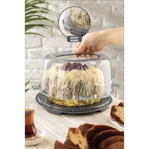 Meleni Home Kilitli Kapaklı Pasta Kek Börek Borcam Taşıma Ve Saklama Kabı