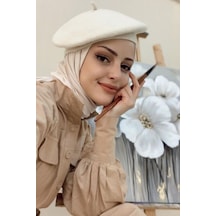 Elif İç Giyim Fransız Keçe Ekru Ressam Bere Ekru