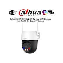 Dahua Ipc-pt1539da1-sw-pv, 5mpix, 4mm Lens H265, Dual Smart Light, Ip66, Wifi, Dahili Mikrofon, Pt Speed Dome Ip Kamera
