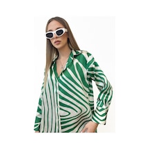 V Yaka Desenli Yeşil Gömlek Yeşil V Yaka Desenli Yeşil Gömlek Yeşil