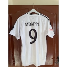 Real Madrid Yeni Sezon Mbappé 9 Futbol Forması Beyaz Çok Renkli