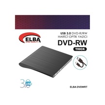Elba Dvdwrt-thck Harici Dvdrw Thick, Siyah Dvd Yazıcı Writer