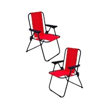 Exent 2 Adet 2-6 Yaş Lüx Çocuk Piknik Sandalyesi-mini Kamp Sandalyesi-kırmızı Çok Renkli