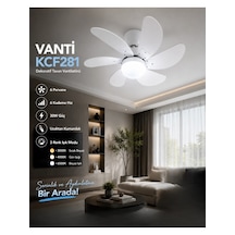 Vanti Kcf281k Dekoratif Tavan Vantilatörü Beyaz