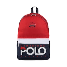 Cambridge Polo Club Preppy Tek Sırt Çantası Kırmızı Cpc3018 Çok Renkli