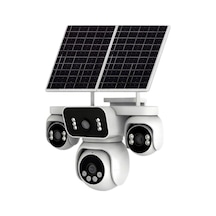 Onqam On-sg4404 4x2mp 4g Esım Dış Mekan Güneş Enerjili Pt Güvenlik Kamerası - 4 Lensli, Sokak