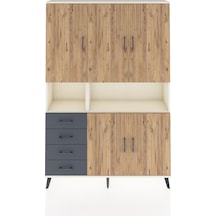 Arges Dolap 7 Raflı 4 Çekmeceli 5 Kapaklı 132x30x195 Aytaşı-çam/antrasit Atlas Çam/antrasıt Arges Dolap 7 Raflı 4 Çekmeceli 5 Kapaklı 132x30x195 Aytaşı-çam/antrasit Atlas Çam/antrasıt