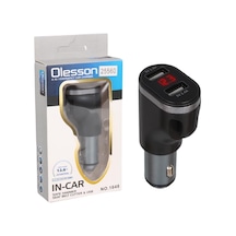 Olesson 1648 12-24v Çift Usb Girişli 5v-2.4a Dijital Voltaj Ekranlı Araç Çakmaklık Şarj Aleti