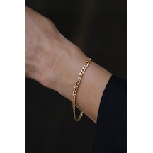 14 Ayar Altın 4 Mm Gurmet Bileklik Zbm050