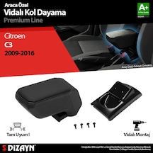 S-dizayn Citroen C3 Kol Dayama Kolçak Abs Vidalı Siyah 2009-2016
