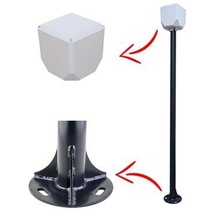 Trk 1,5 Metre +trk-154 Küp İle Birlikte Kamera Direk 7016 Düz Mat Antrasit Fırın Boyalı