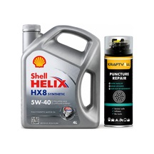 Shell Helix Hx8 Motor Yağı 5W-40 Motor Yağı 4 L + Lastik Tamir Kiti 400 ML