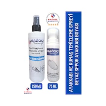 Sağdıç Saraciye Çok Amaçlı Kir Leke Sökücü 250 Ml Ve Beyaz Spor Deri Kumaş Boyası Beyaz