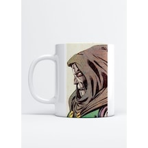 Doctor Doom Baskı Porselen Kupa Bardak Beyaz