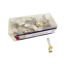 Mapi Plastik Klips Nato Tipi Promosyon Beyaz 100 Lü Paket
