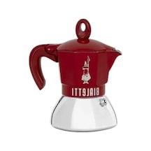 İndüksiyon Uyumlu 2 Kişilik Espresso Pişirici - Kırmızı
