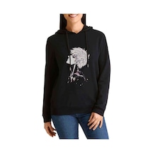 Anime One Punch Man Baskılı Siyah Kadın Kapşonlu Sweashirt (528775810)