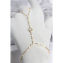 Gold Renk Pirinç Zirkon Taşlı Kalp Model Şahmeran Tj-sn783 Çok Renkli