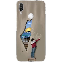 Redmi Note 7 Uyumlu Mescid-i Aksa Duvar Baskılı Silikon Kılıf Renkli