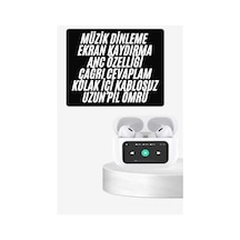Dokunmatik - 279 - Ekranlı Anc/enc Yeni Nesil Pro Bluetooth Kulaklık - Matxzngz - Dokunmatik Ekran