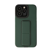 Apple İphone 14 Pro Kılıf Mega Standlı Silikon - Yeşil 0.2M-Çok Renkli