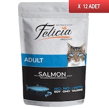 Felicia Somonlu Tahılsız Pouch Konserve Yetişkin Kedi Maması 12 x 85 G